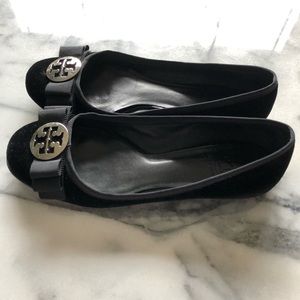 Tory Burch velvet bow flats